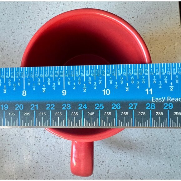 Frank Lloyd Wright Coll. Ceramic Mug  Cup Embossed Geometric Pattern Orange Gift - Picture 7 of 9